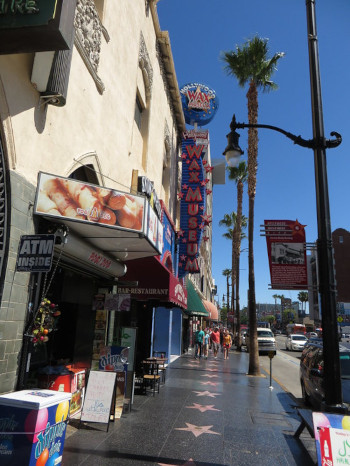 Słynna Hollywood Walk of Fame Los Angeles