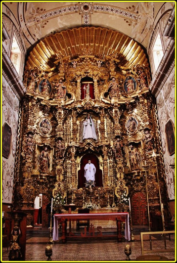 Ołtarz w Templo San Felipe Neri Oaxaca Meksyk